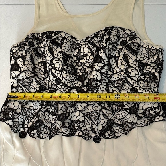 Harry Potter Black Lace & Ivory Ruffle Formal Prom Dress Size L Rare - Picture 5 of 6